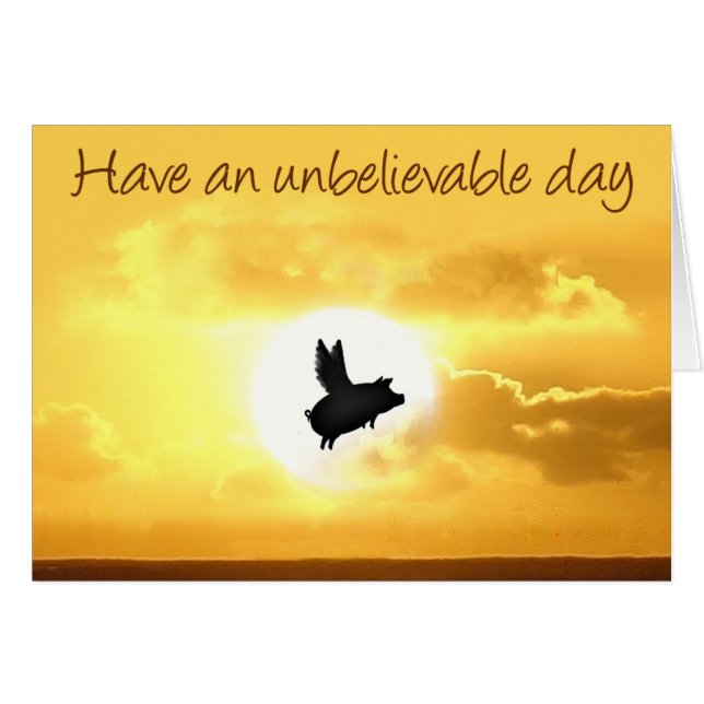 otrolig dagflygning gris OBS kort (Framsidan Horizontal)