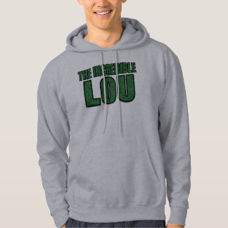Otrolig Lou - Grön Tegelstensmönster Typografi Hoodie