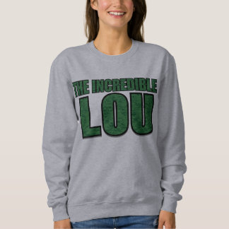 Otrolig Lou - Grön Tegelstensmönster Typografi T Shirt