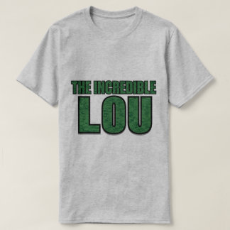Otrolig Lou - Grön Tegelstensmönster Typografi T Shirt