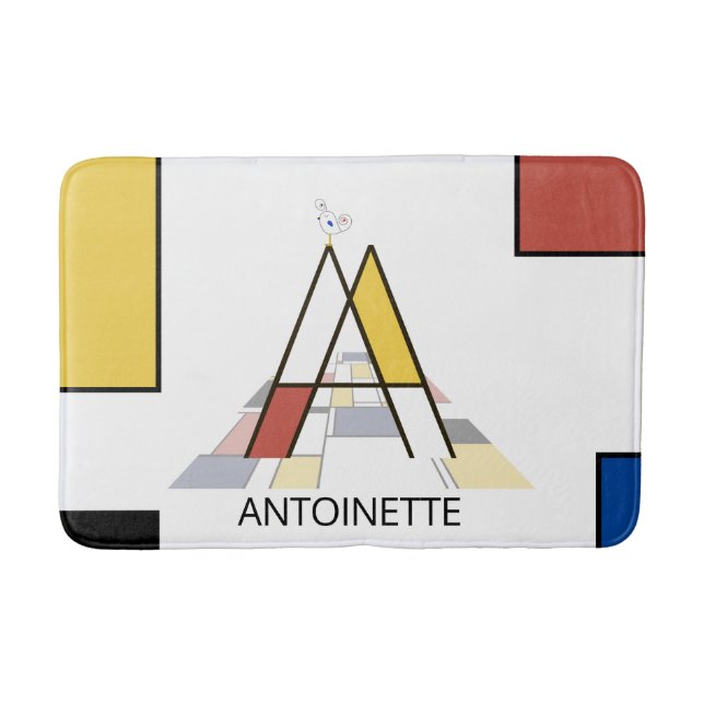 Otrolig neoplasticism Art Monogram. BREV A Badrumsmatta (Framsidan)