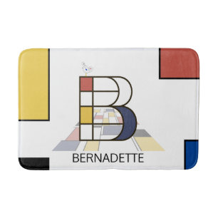 Otrolig neoplasticism Art Monogram. BREV B Badrumsmatta