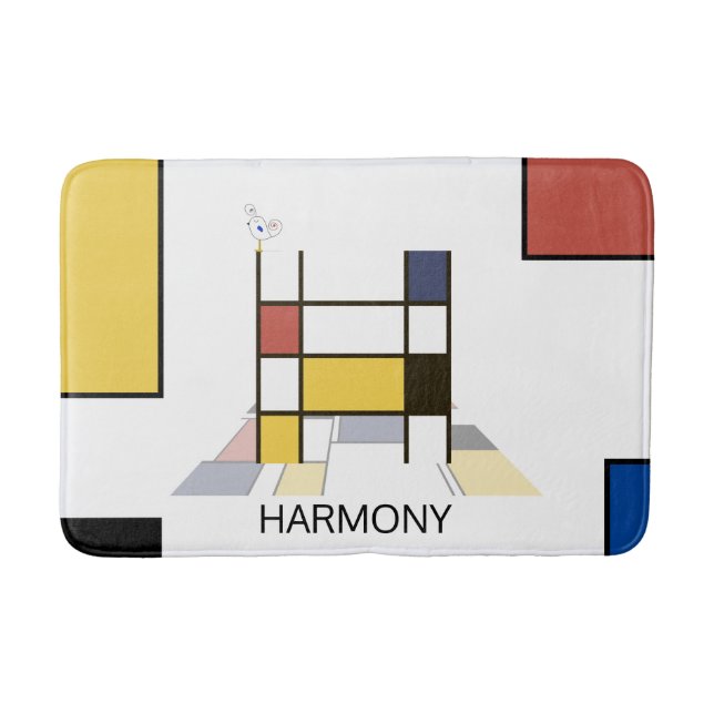 Otrolig neoplasticism Art Monogram. BREV H Badrumsmatta (Framsidan)