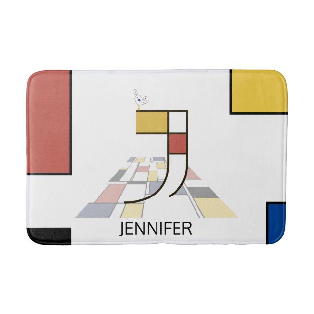 Otrolig neoplasticism Art Monogram. Brev J Badrumsmatta (Framsidan)