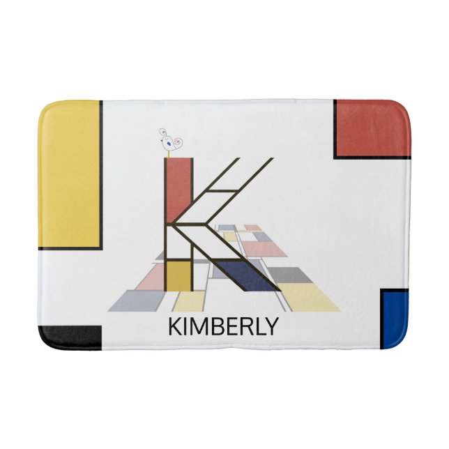 Otrolig neoplasticism Art Monogram. BREV K Badrumsmatta (Framsidan)