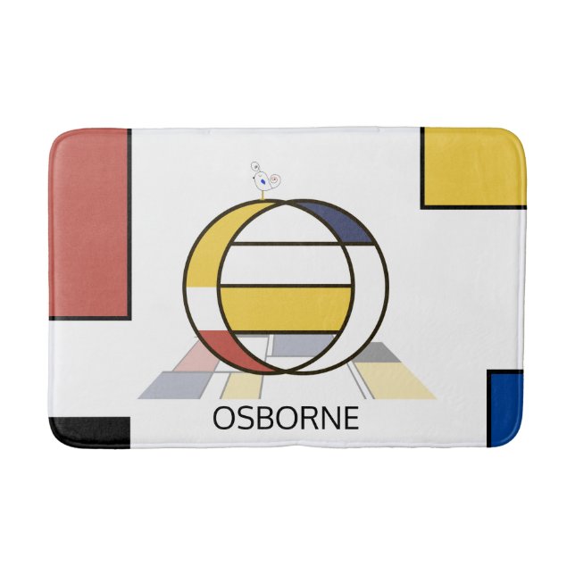 Otrolig neoplasticism Art Monogram. BREV O Badrumsmatta (Framsidan)