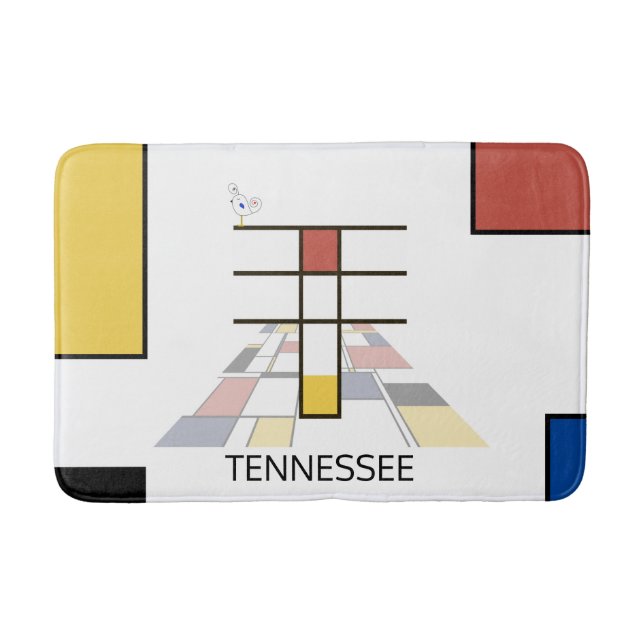 Otrolig neoplasticism Art Monogram. BREV T Badrumsmatta (Framsidan)