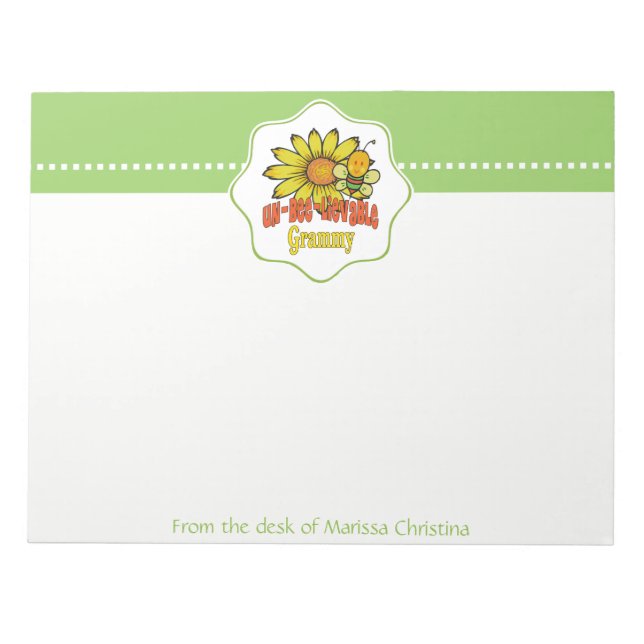 Otroliga grammiska blommor och bin anteckningsblock (Framsida)