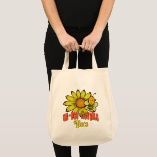 Otroliga niece-blommor och -bin tygkasse