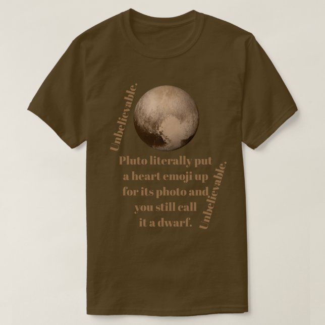 Otroliga Pluto fakta T Shirt (Design framsida)