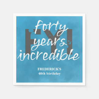 Otroligt 40 år 40-årsdag pappersservett