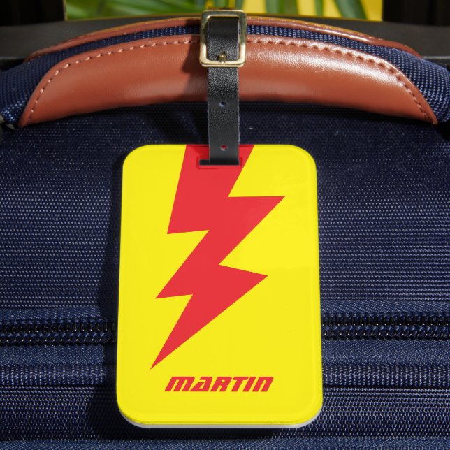 Otroligt blixtnedslag bolt flash anpassad bagagebricka (Framsida Insitu 2)