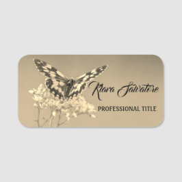 Otroligt bra Fantastisk Flower Butterfly Namnbricka