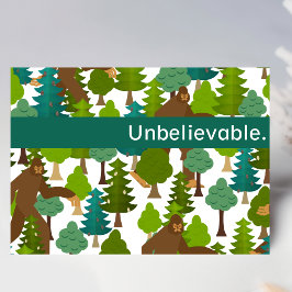 Otroligt! Cute Bigfoot Woodland Tack Kort