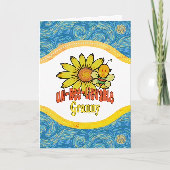 Otroligt granniska blommor och bin kort (Framsida)