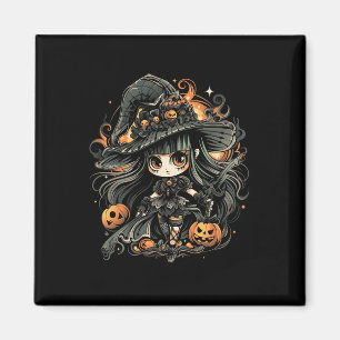 Otroligt snyggt Halloween Witch Art Magnet