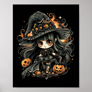 Otroligt snyggt Halloween Witch Art Poster