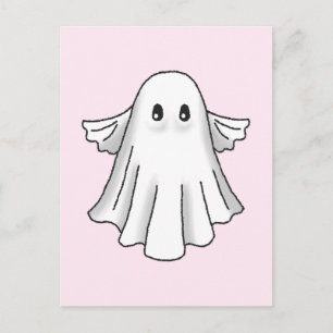 Otroligt sött Halloween-spöke Helg Vykort