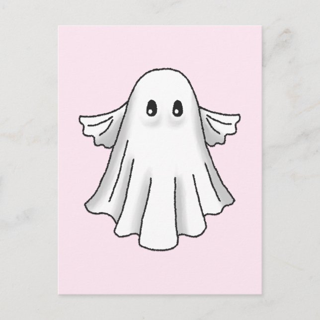 Otroligt sött Halloween-spöke Helg Vykort (Framsida)