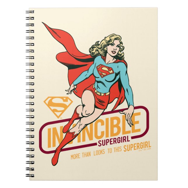 Otroligt Supergirl Retro Graphic Anteckningsbok (Framsidan)