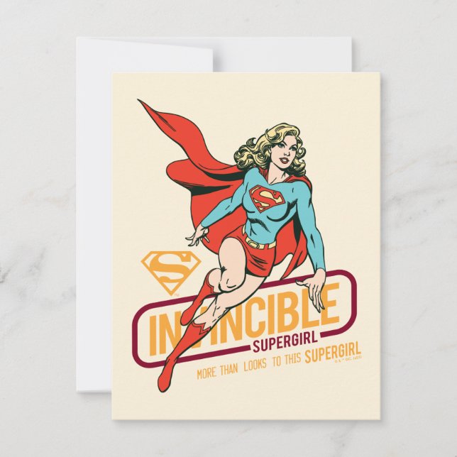 Otroligt Supergirl Retro Graphic Anteckningskort (Framsida)
