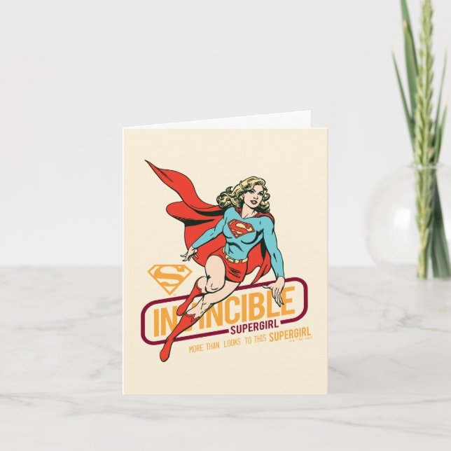 Otroligt Supergirl Retro Graphic Anteckningskort (Framsida)