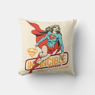 Otroligt Supergirl Retro Graphic Kudde