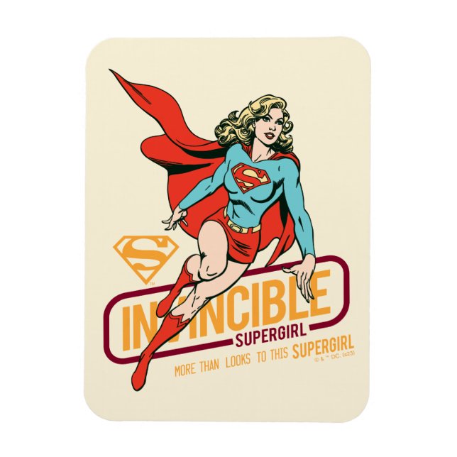 Otroligt Supergirl Retro Graphic Magnet (Vertikal)
