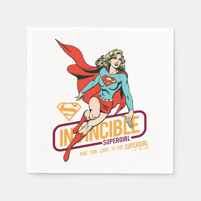 Otroligt Supergirl Retro Graphic Pappersservett (Framsidan)