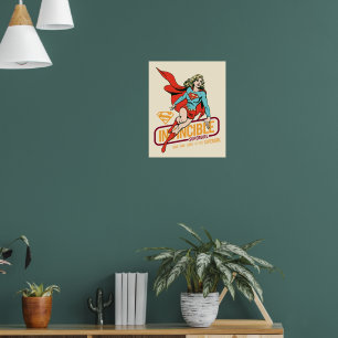 Otroligt Supergirl Retro Graphic Poster