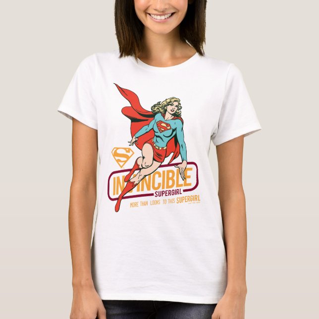 Otroligt Supergirl Retro Graphic T Shirt (Framsida)