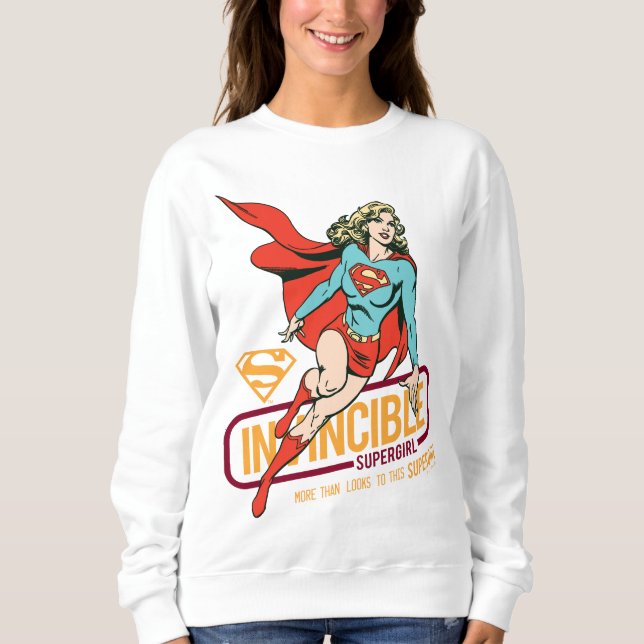 Otroligt Supergirl Retro Graphic T Shirt (Framsida)