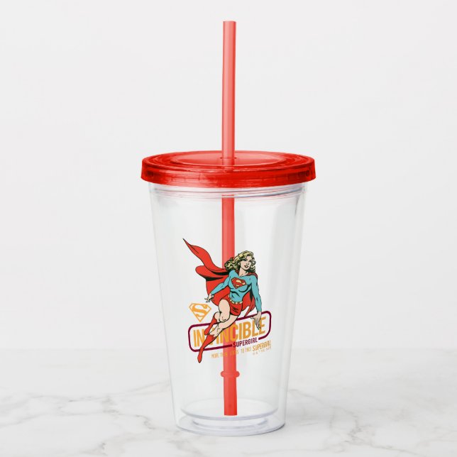 Otroligt Supergirl Retro Graphic Take Away Mugg (Framsida)