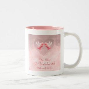 Otroligt två-tonkaffe Kärlek Mugg