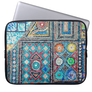 otroligt vacker och levande gammal mosaik på t laptop fodral