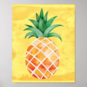 Ötropisk ananas Sunny Gult Poster
