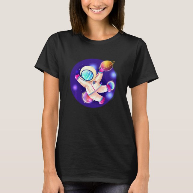 Otrovärdiga amerikanska Flagga Days the Spaceman T Shirt (Framsida)