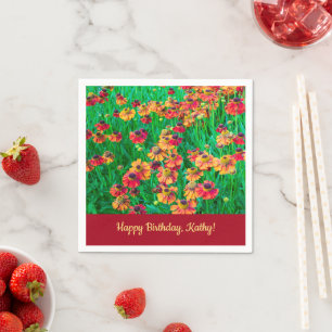 Otrovärdigt Cheery Red och Gult Helenium Pappersservett