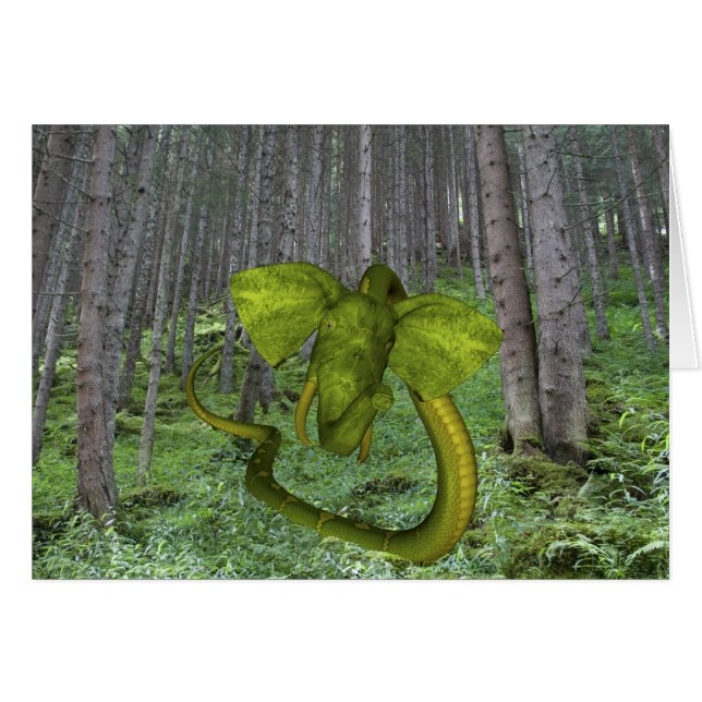 Otrovärdigt Elephant Python Hälsningskort (Framsidan Horizontal)