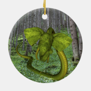 Otrovärdigt Elephant Python Julgransprydnad Keramik