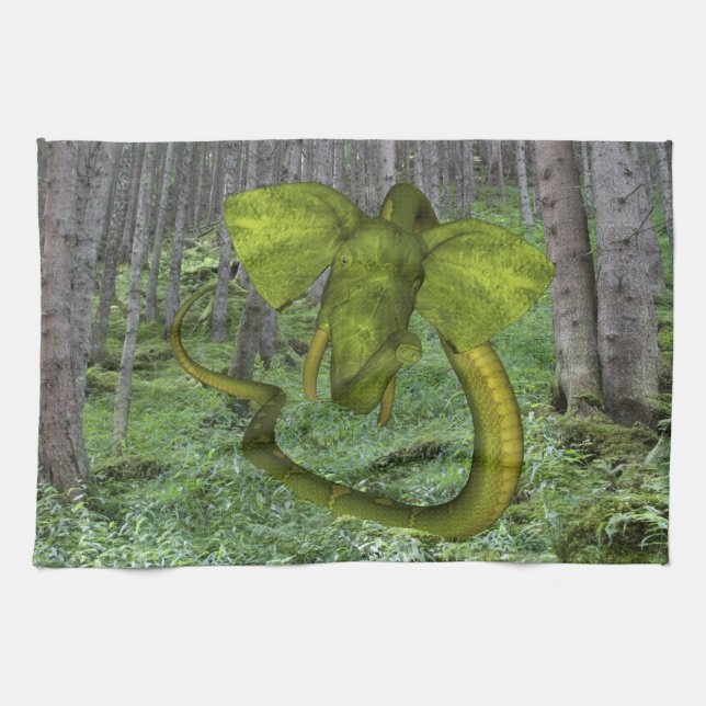 Otrovärdigt Elephant Python Kökshandduk (Horisontell)