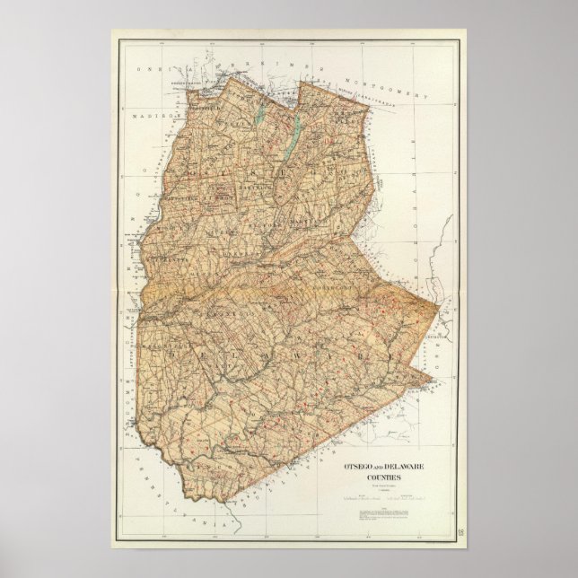 Otsego, Delaware County Poster (Framsidan)