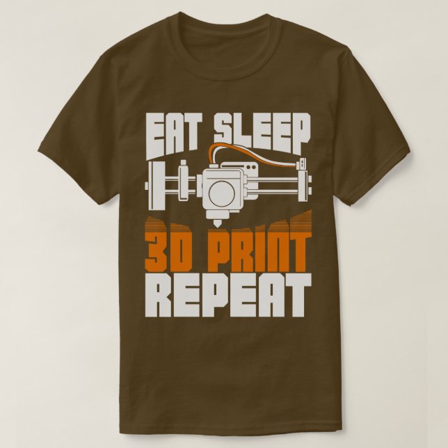 Ötta viloläge 3d Skriv ut upprepning T Shirt (Design framsida)