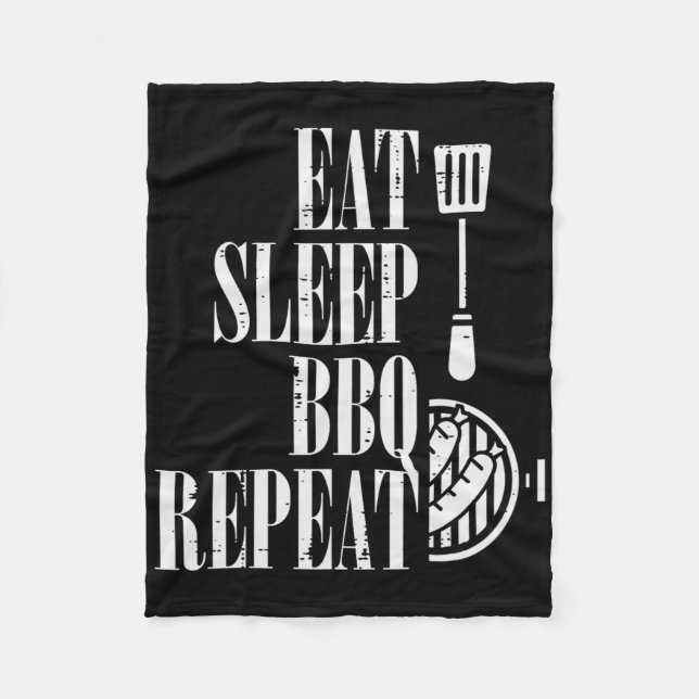 Ötta Viloläge Bbq Upprepa Funny Rbecue Grills Wome Fleecefilt (Framsidan)