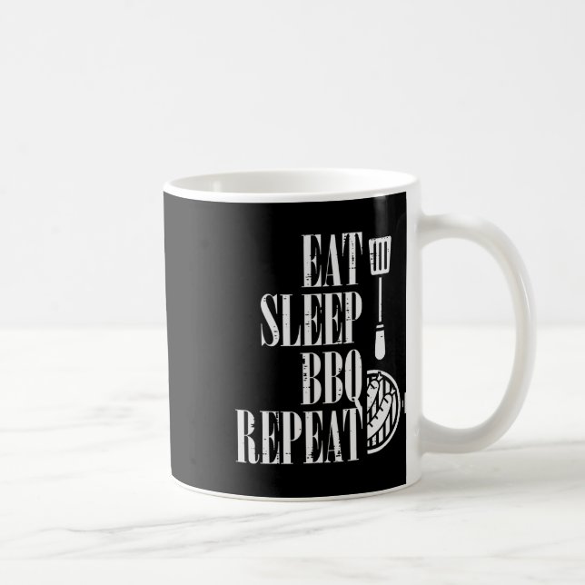 Ötta Viloläge Bbq Upprepa Funny Rbecue Grills Wome Kaffemugg (Höger)