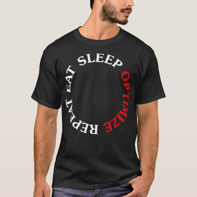 Ötta viloläge Optimera upprepning av funktionell I T Shirt (Framsida)