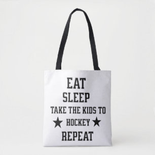 Ötta viloläget Ta barnen till hockey Repeat Tygkasse