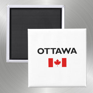 Ottawa Canada Canadian Flagga Light-Färg Magnet
