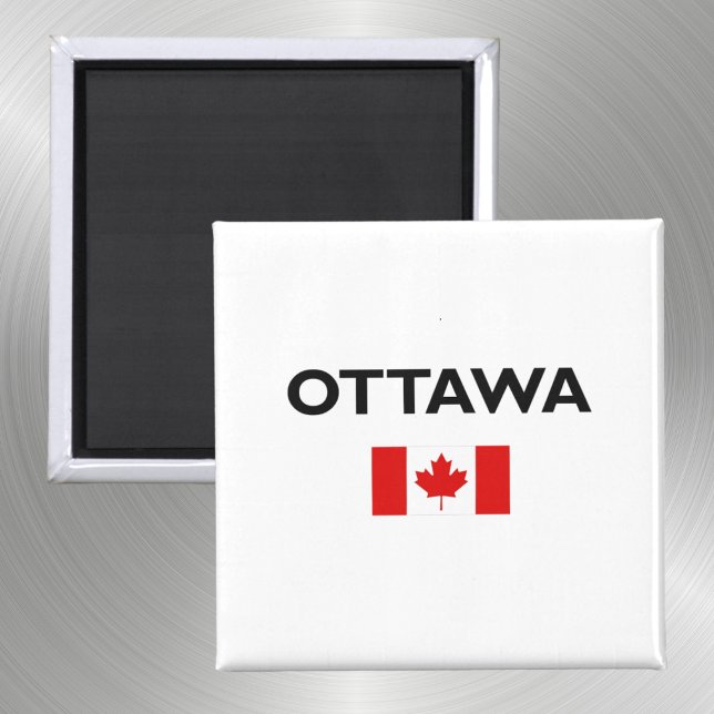 Ottawa Canada Canadian Flagga Light-Färg Magnet (Skapare uppladdad)