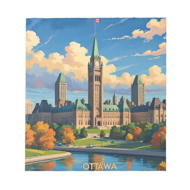 Ottawa Canada Parliament Building, City Skyline Anteckningsblock (Framsida)